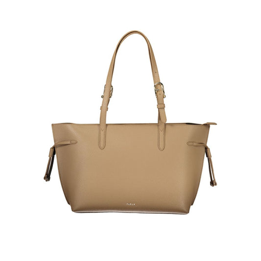 Дамска чанта Furla Marrone от кожа