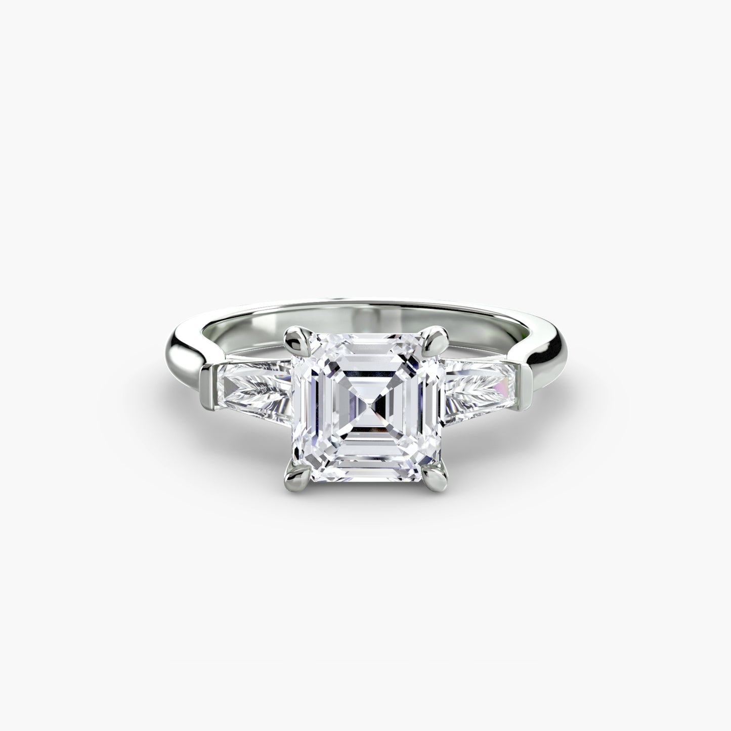 Three-Stone Ring Baguette Side Stones