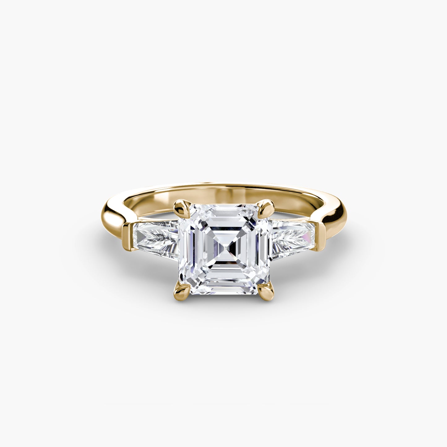 Three-Stone Ring Baguette Side Stones