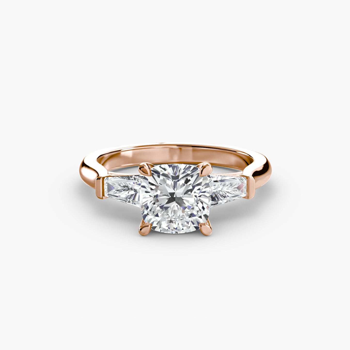 Three-Stone Ring Baguette Side Stones