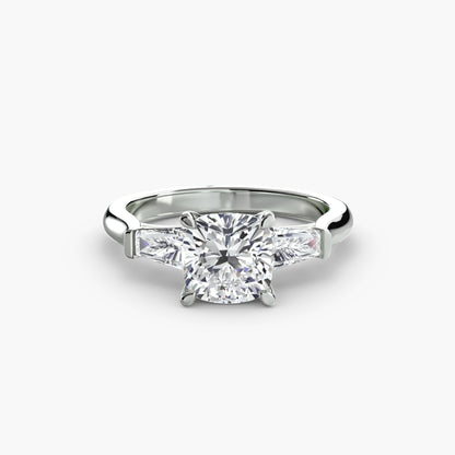 Three-Stone Ring Baguette Side Stones