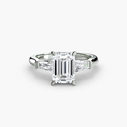 Three-Stone Ring Baguette Side Stones