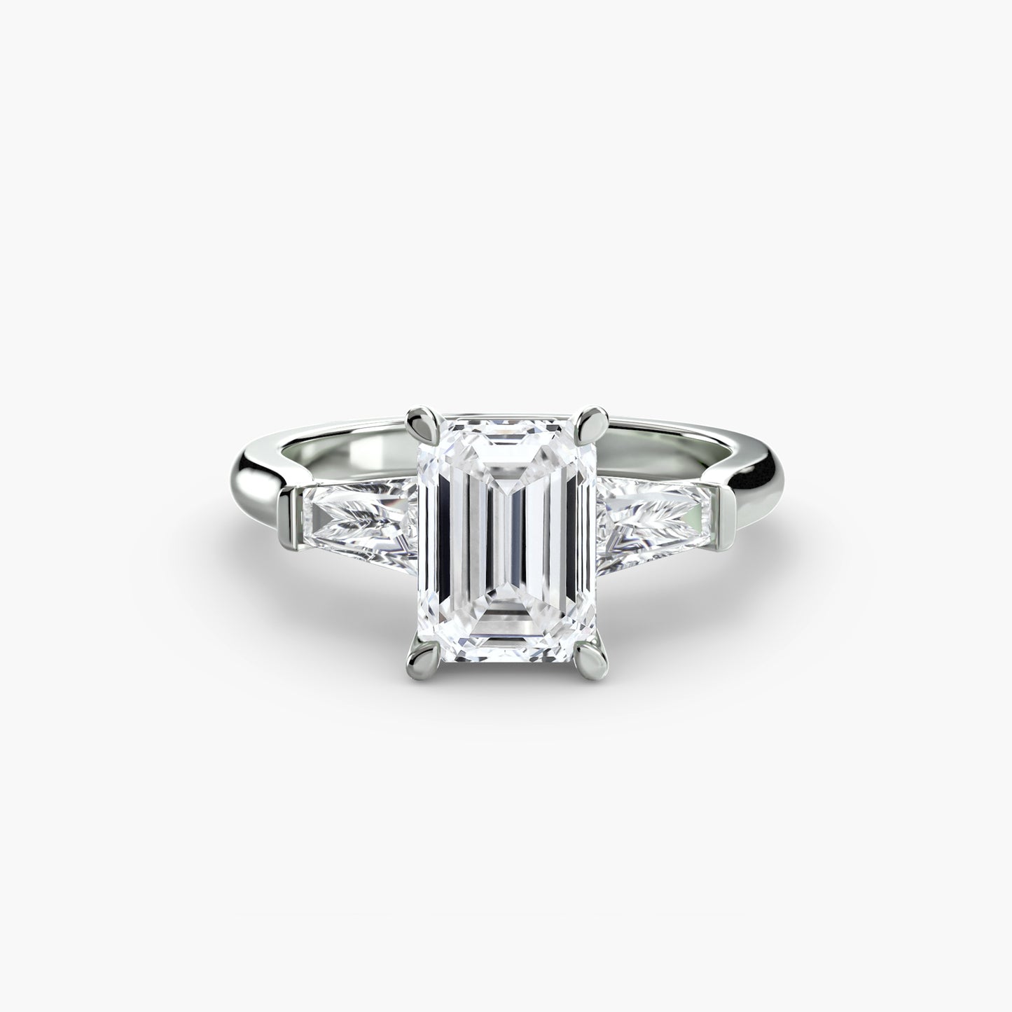 Three-Stone Ring Baguette Side Stones