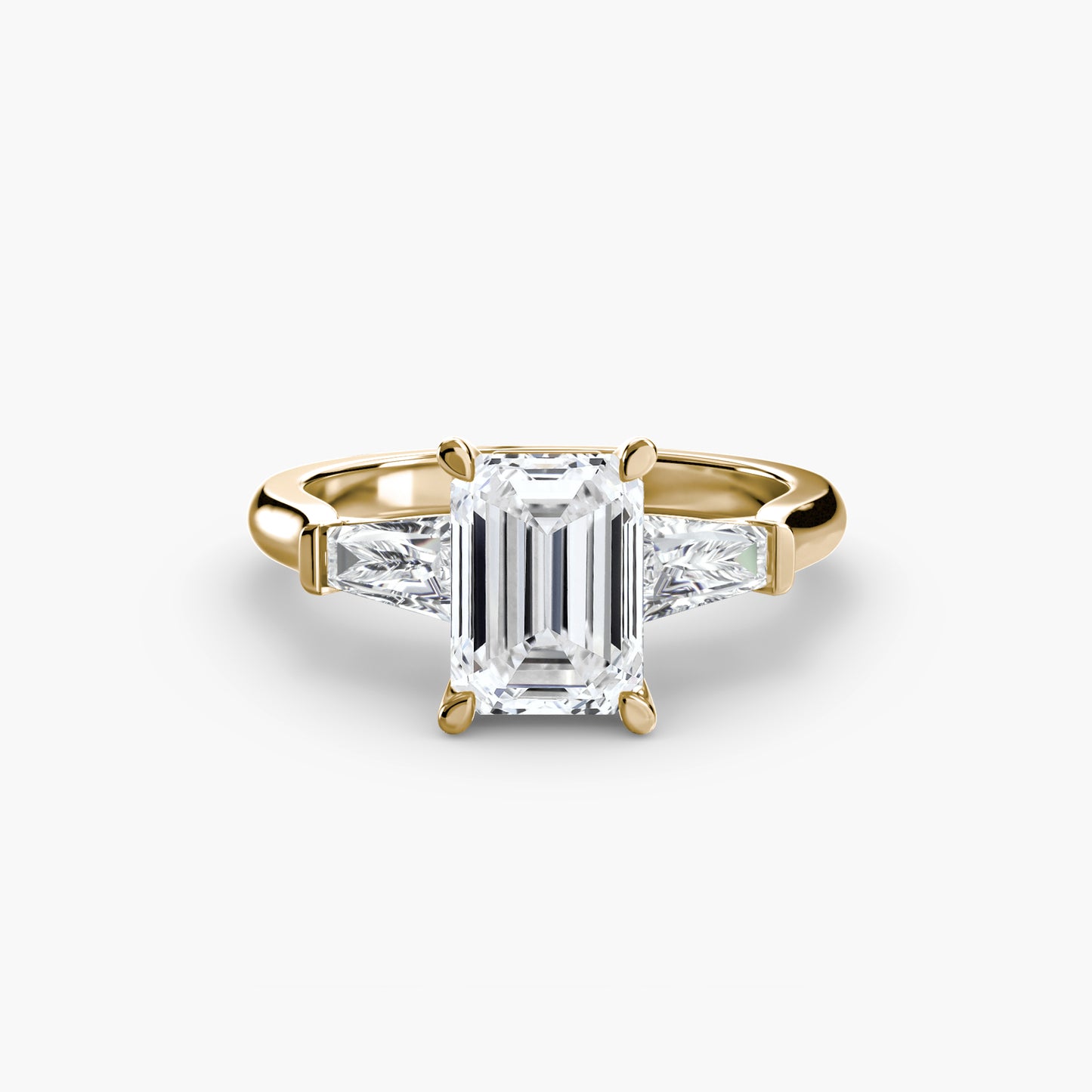 Three-Stone Ring Baguette Side Stones