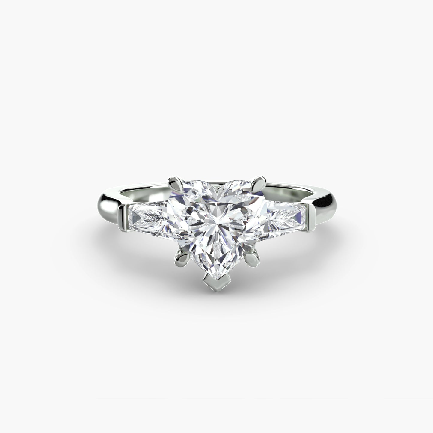 Three-Stone Ring Baguette Side Stones
