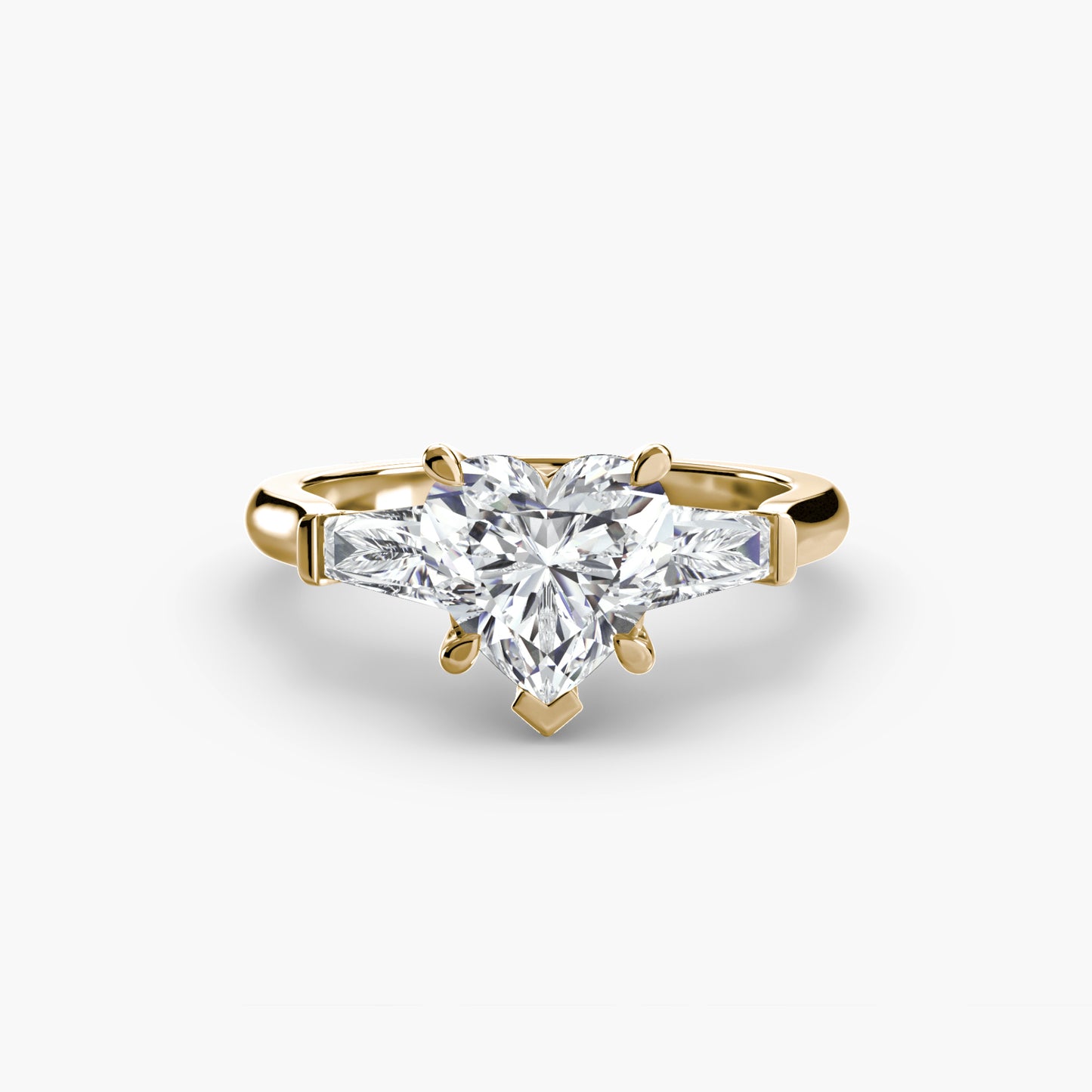 Three-Stone Ring Baguette Side Stones