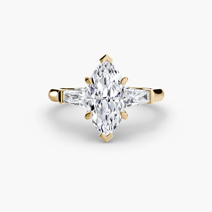 Three-Stone Ring Baguette Side Stones