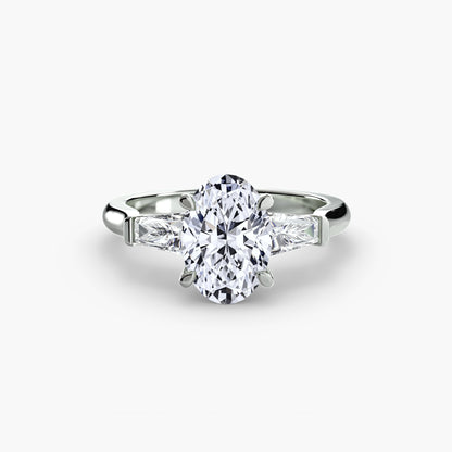 Three-Stone Ring Baguette Side Stones