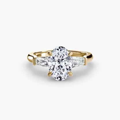 Three-Stone Ring Baguette Side Stones