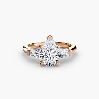 Three-Stone Ring Baguette Side Stones