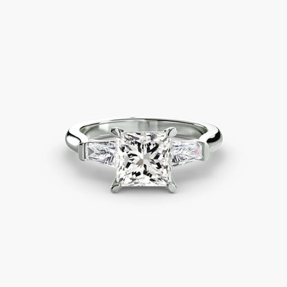 Three-Stone Ring Baguette Side Stones
