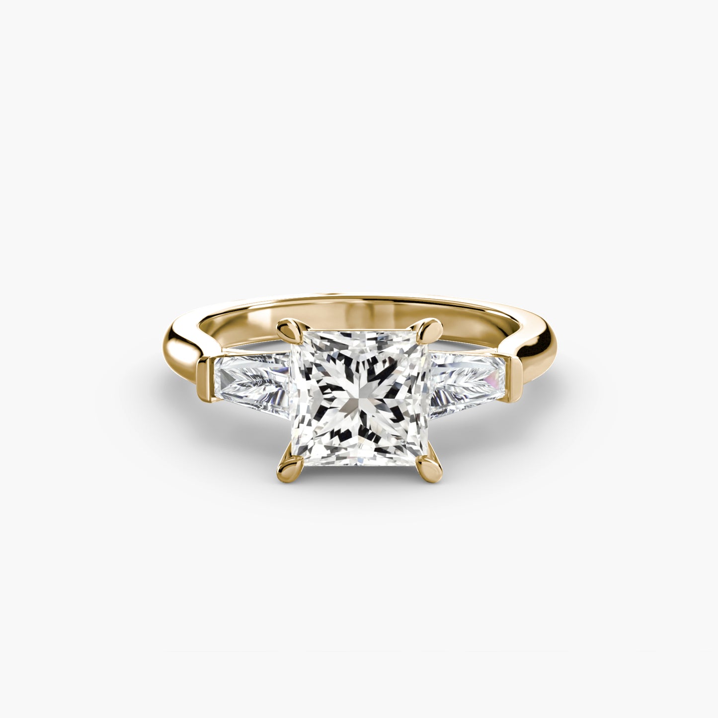 Three-Stone Ring Baguette Side Stones