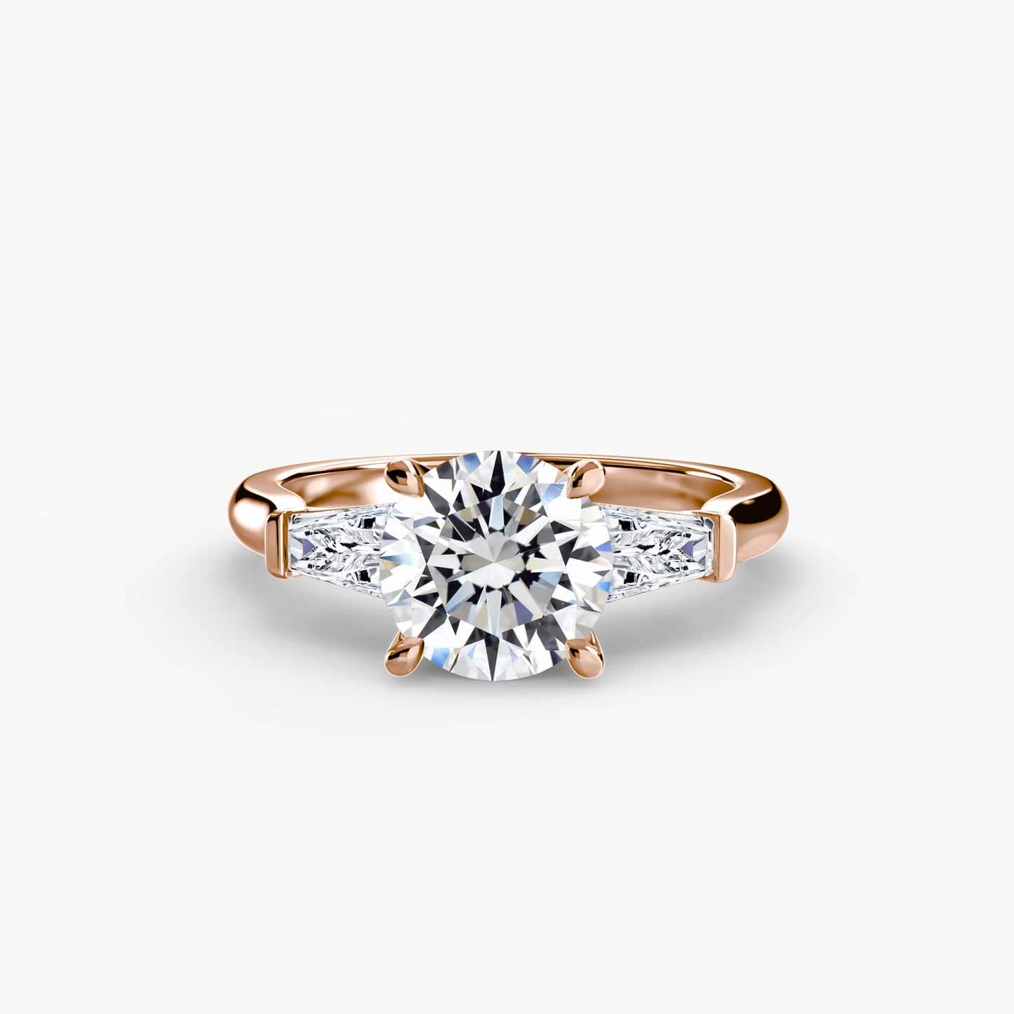 Three-Stone Ring Baguette Side Stones