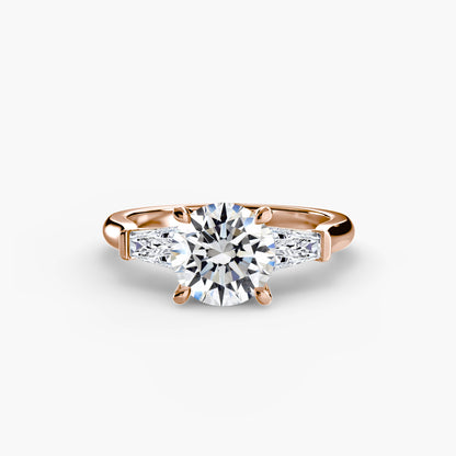 Three-Stone Ring Baguette Side Stones