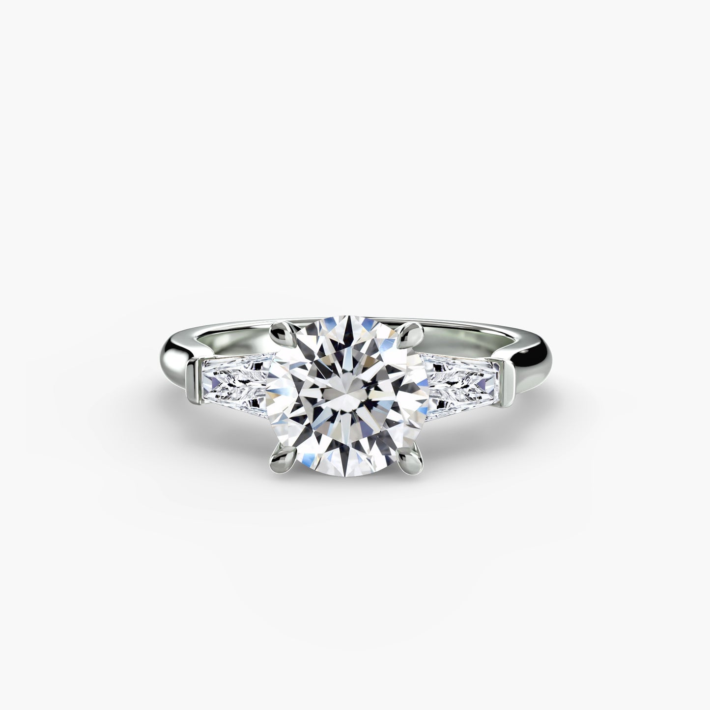 Three-Stone Ring Baguette Side Stones