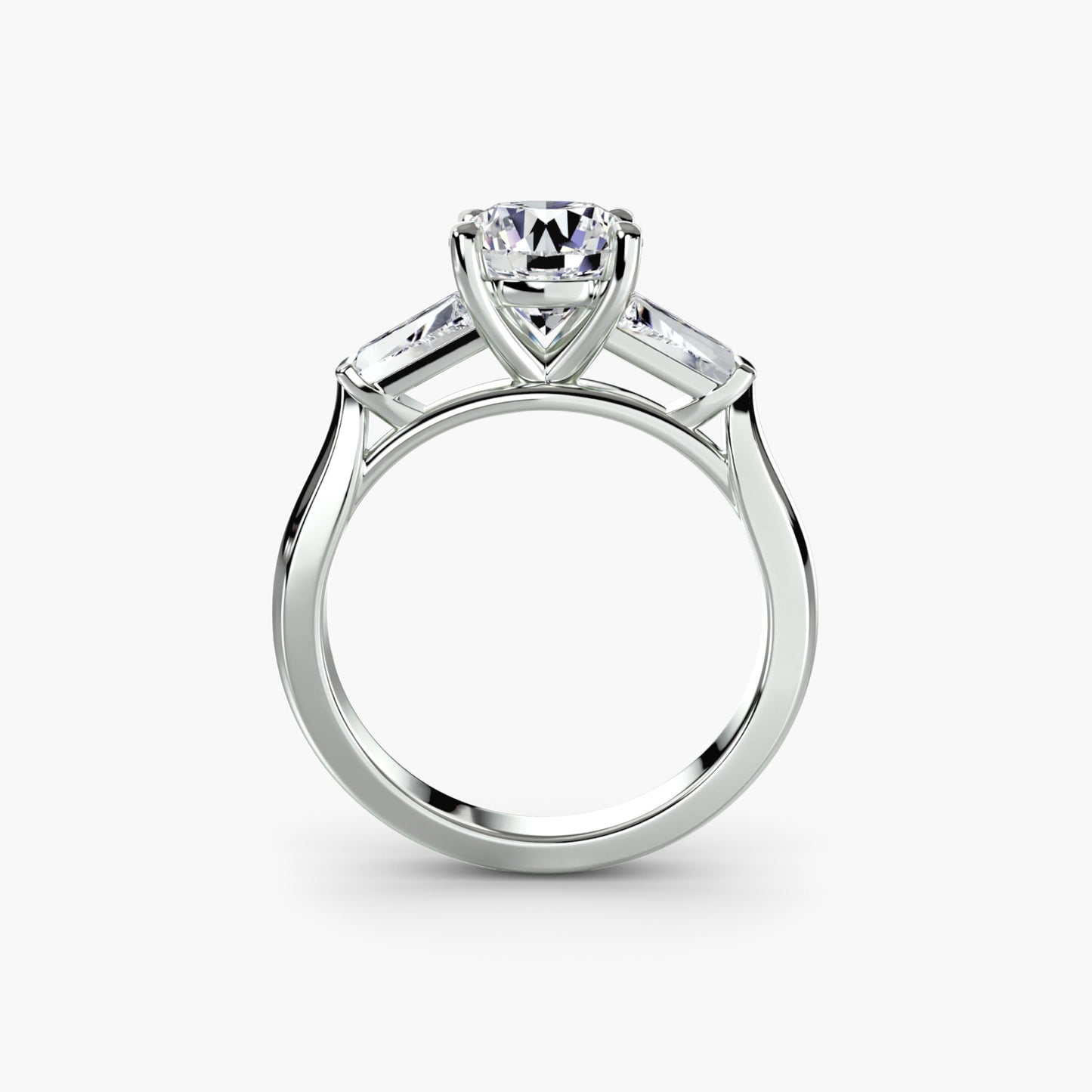 Three-Stone Ring Baguette Side Stones