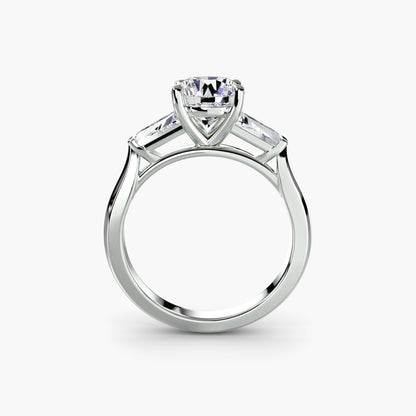 Three-Stone Ring Baguette Side Stones