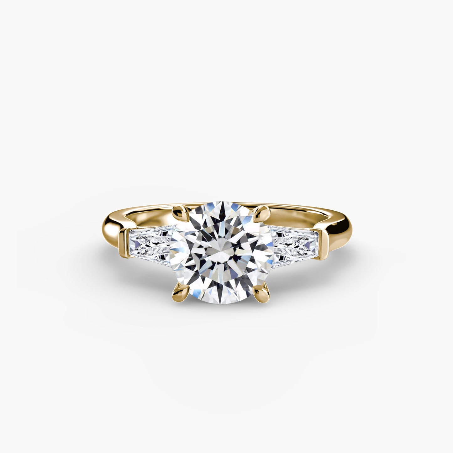Three-Stone Ring Baguette Side Stones