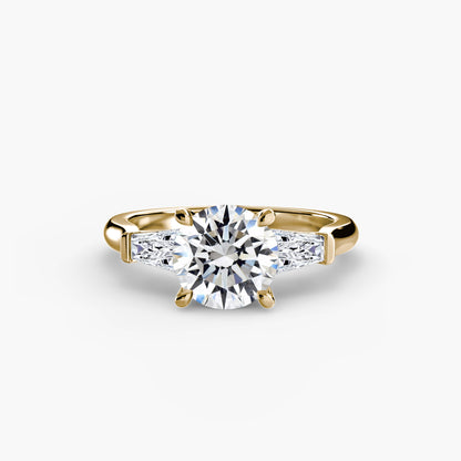Three-Stone Ring Baguette Side Stones