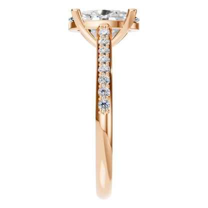 Пръстен Акцент Солитер Овал 4