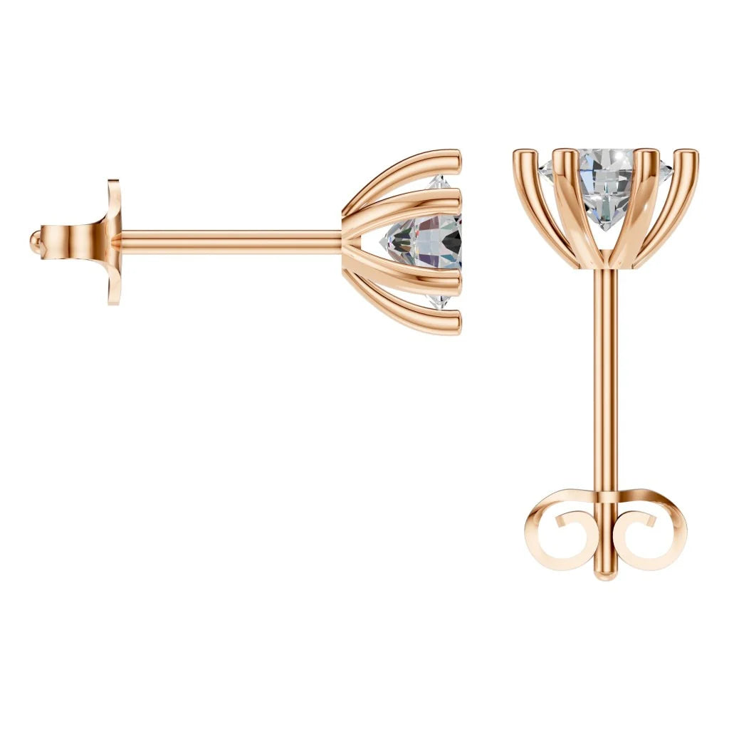 Earrings Solitaire Round