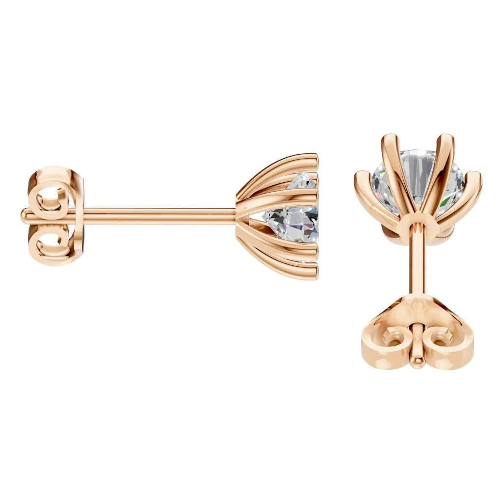 Earrings Solitaire Round