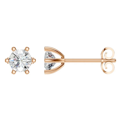 Earrings Solitaire Round