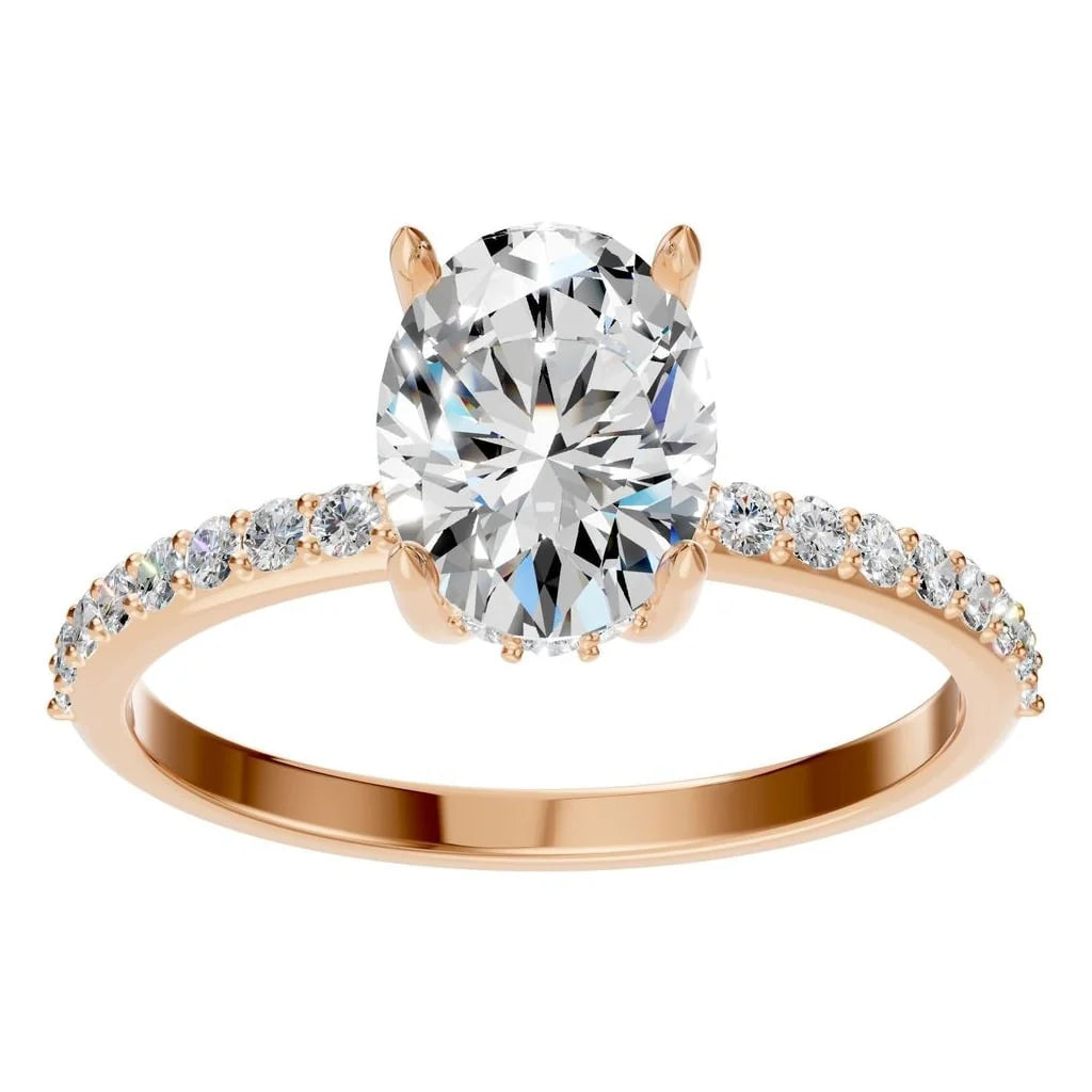 Ring Accented Hidden Halo Oval