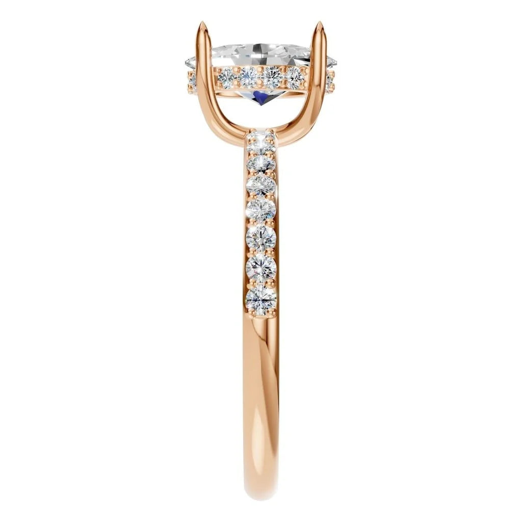 Ring Accented Hidden Halo Oval
