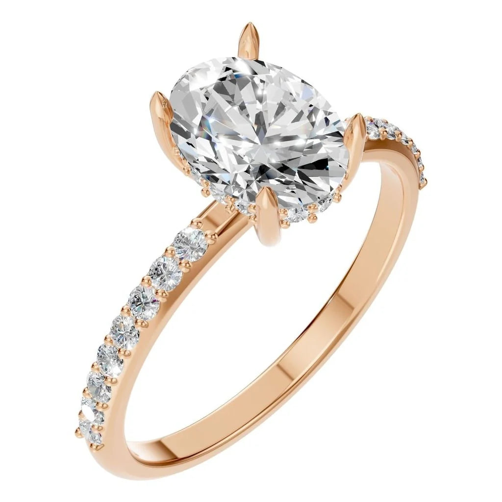 Ring Accented Hidden Halo Oval