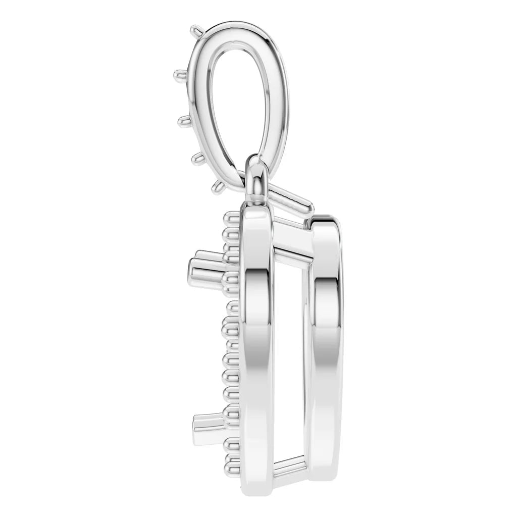 Pendant Accented Halo Heart