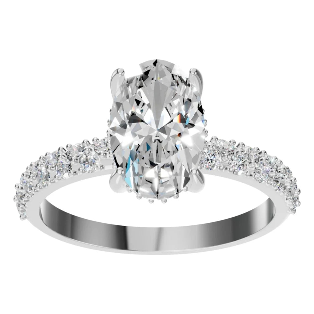 Ring Accented Hidden Halo Oval 2