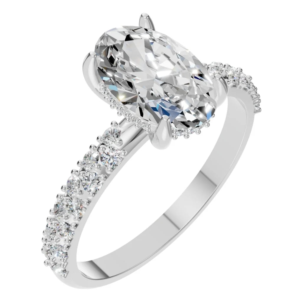 Ring Accented Hidden Halo Oval 2