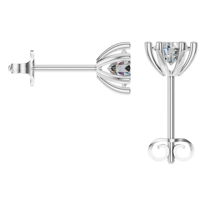 Earrings Solitaire Round