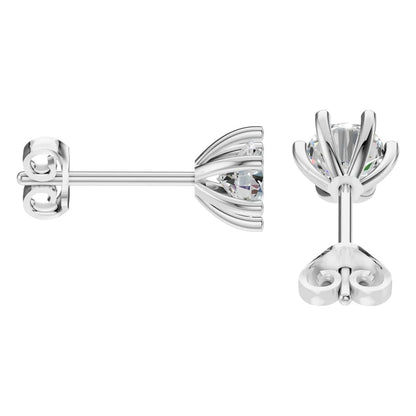 Earrings Solitaire Round
