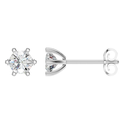 Earrings Solitaire Round