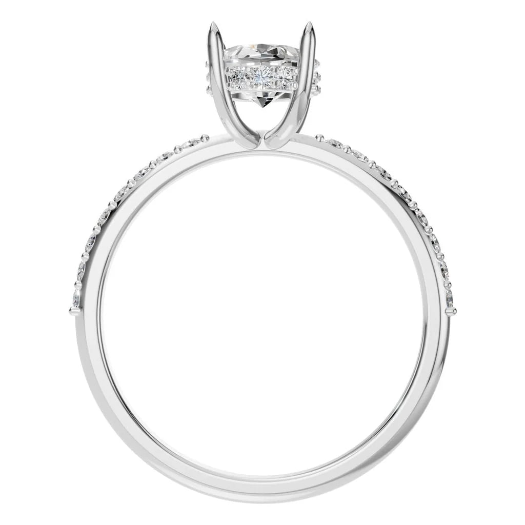 Ring Accented Hidden Halo Oval