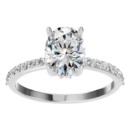 Ring Accented Hidden Halo Oval