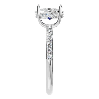 Ring Accented Hidden Halo Oval