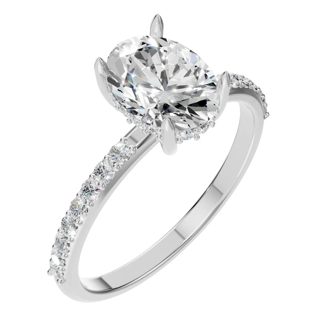 Ring Accented Hidden Halo Oval