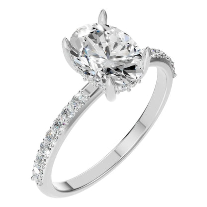 Ring Accented Hidden Halo Oval