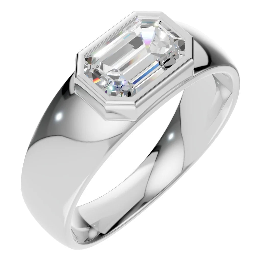 Ring Statement Solitaire Emerald
