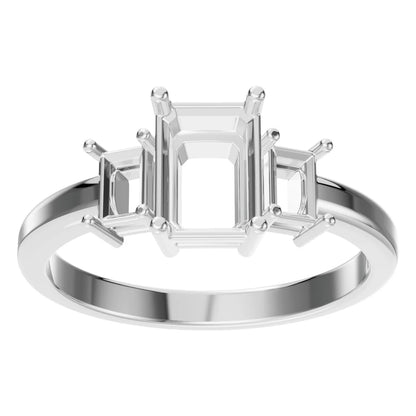 Ring Three Stone Emerald 2