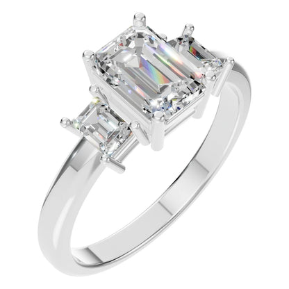 Ring Three Stone Emerald 2
