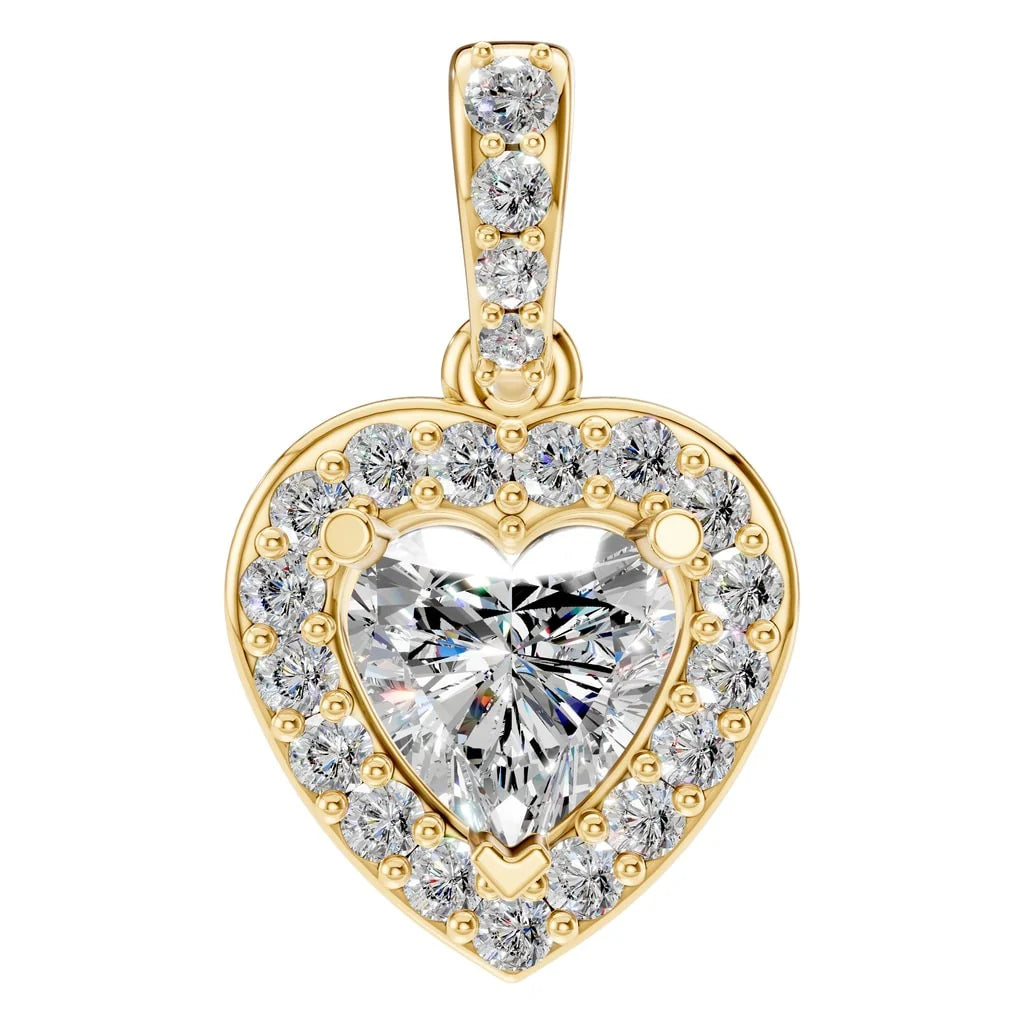 Pendant Accented Halo Heart