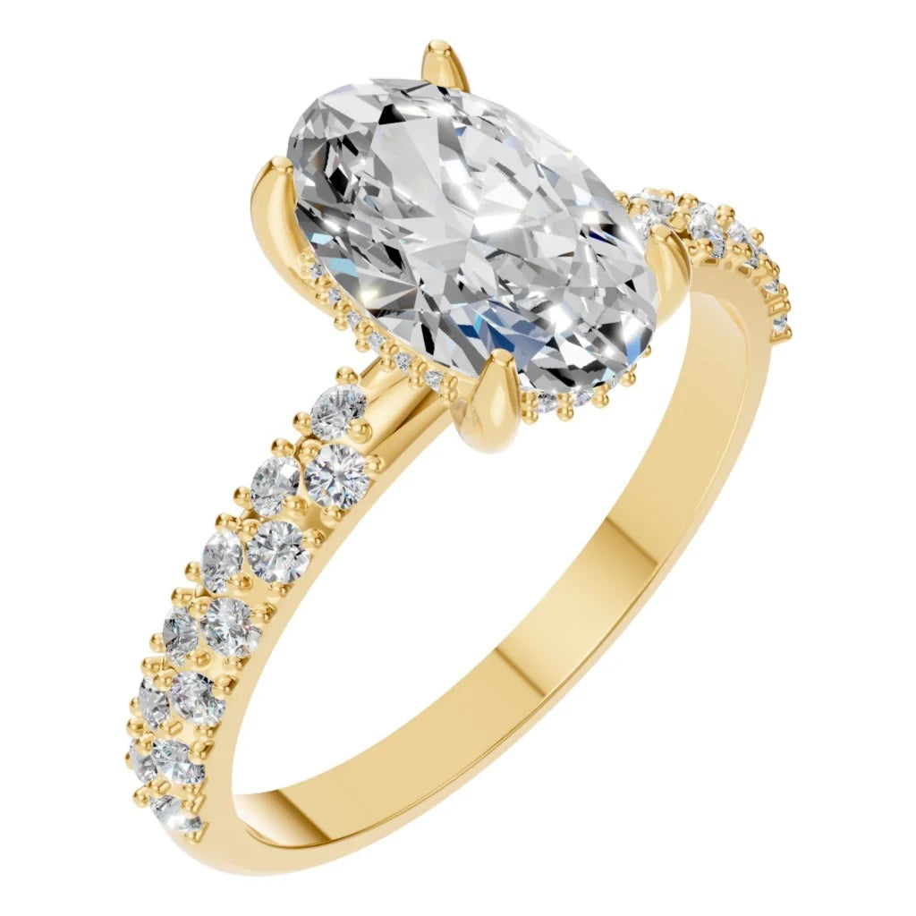 Ring Accented Hidden Halo Oval 2