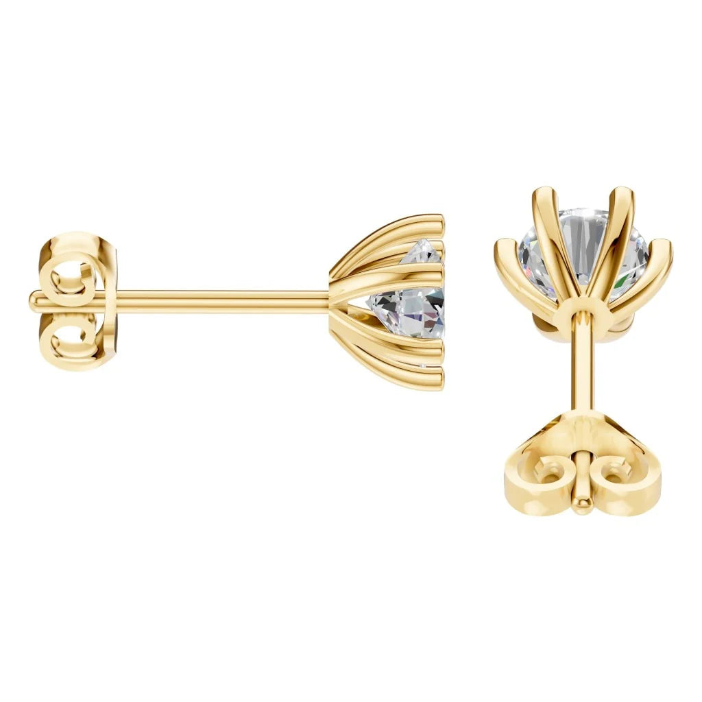 Earrings Solitaire Round