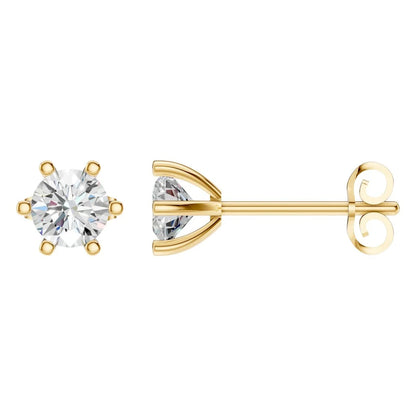 Earrings Solitaire Round