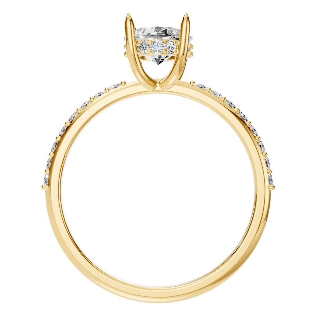 Ring Accented Hidden Halo Oval