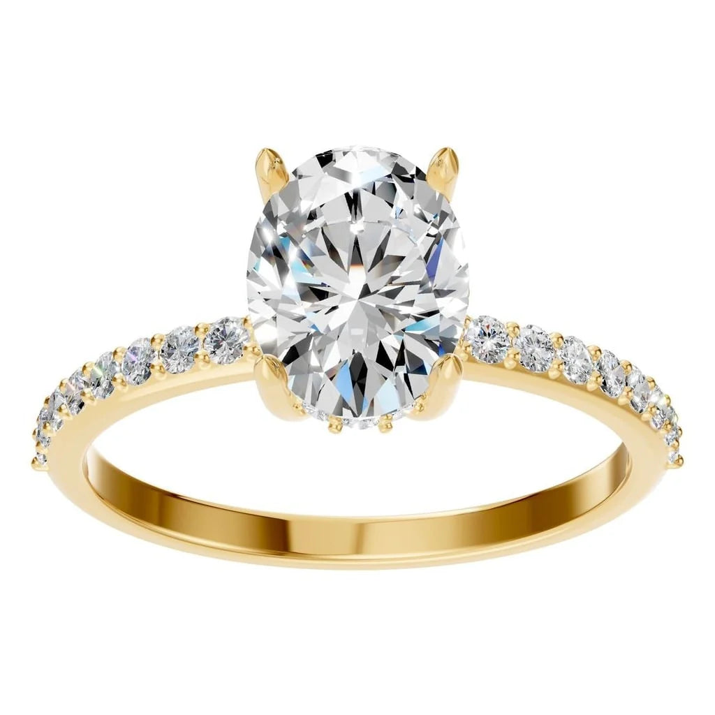 Ring Accented Hidden Halo Oval